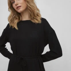 Vila LANGE MOUWEN SPLIT MIDI JURK 8 Vila LANGE MOUWEN SPLIT MIDI JURK -Goedkope Fraaie Mod Winkel 14079512 Black 006