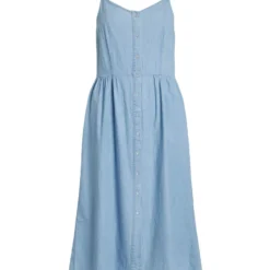 Vila MIDI DENIM JURK 11 Vila MIDI DENIM JURK -Goedkope Fraaie Mod Winkel 14079547 LightBlueDenim 001