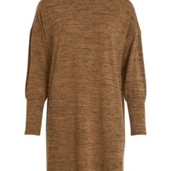 Vila HOGE HALS GEBREIDE JURK -Goedkope Fraaie Mod Winkel 14080264 ToastedCoconut 980759 001