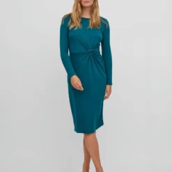 Vila LANGE MOUWEN MIDI JURK