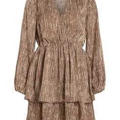 Vila GELAAGD JURK MET LANGE MOUWEN 11 Vila GELAAGD JURK MET LANGE MOUWEN -Goedkope Fraaie Mod Winkel 14080788 Birch 984858 001