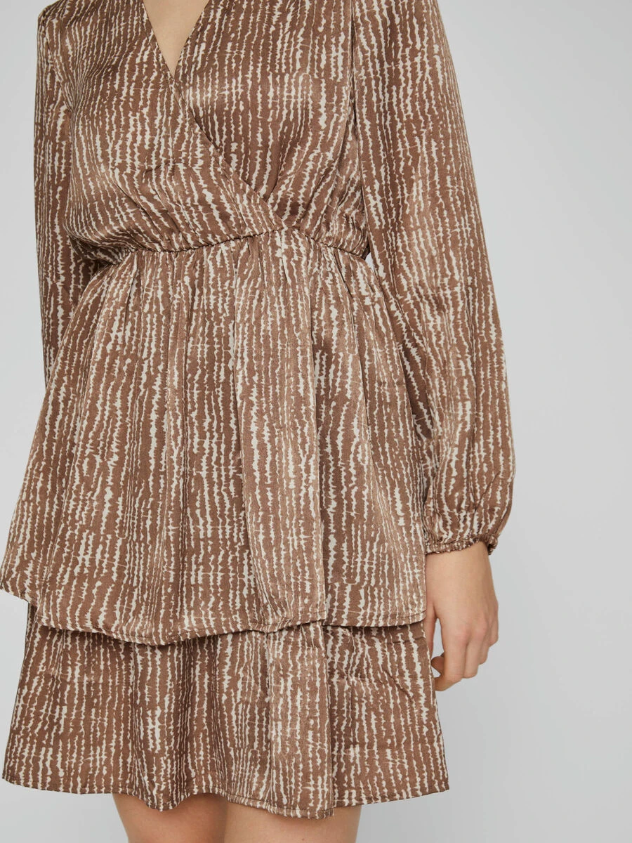 Vila GELAAGD JURK MET LANGE MOUWEN 5 Vila GELAAGD JURK MET LANGE MOUWEN - Afbeelding 5