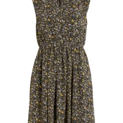 Vila GEBLOEMDE MOUWLOZE JURK -Goedkope Fraaie Mod Winkel 14081228 Black 986923 001