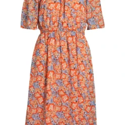 Vila GEBLOEMDE OFF-SHOULDER JURK -Goedkope Fraaie Mod Winkel 14081254 OrangeCom 986945 001