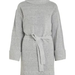 Vila PETITE - VAN RIEM VOORZIENE GEBREIDE JURK -Goedkope Fraaie Mod Winkel 14081731 LightGreyMelange 001