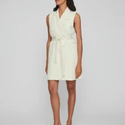 Vila BLAZER GILET MINI JURK -Goedkope Fraaie Mod Winkel 14081975 Birch 005