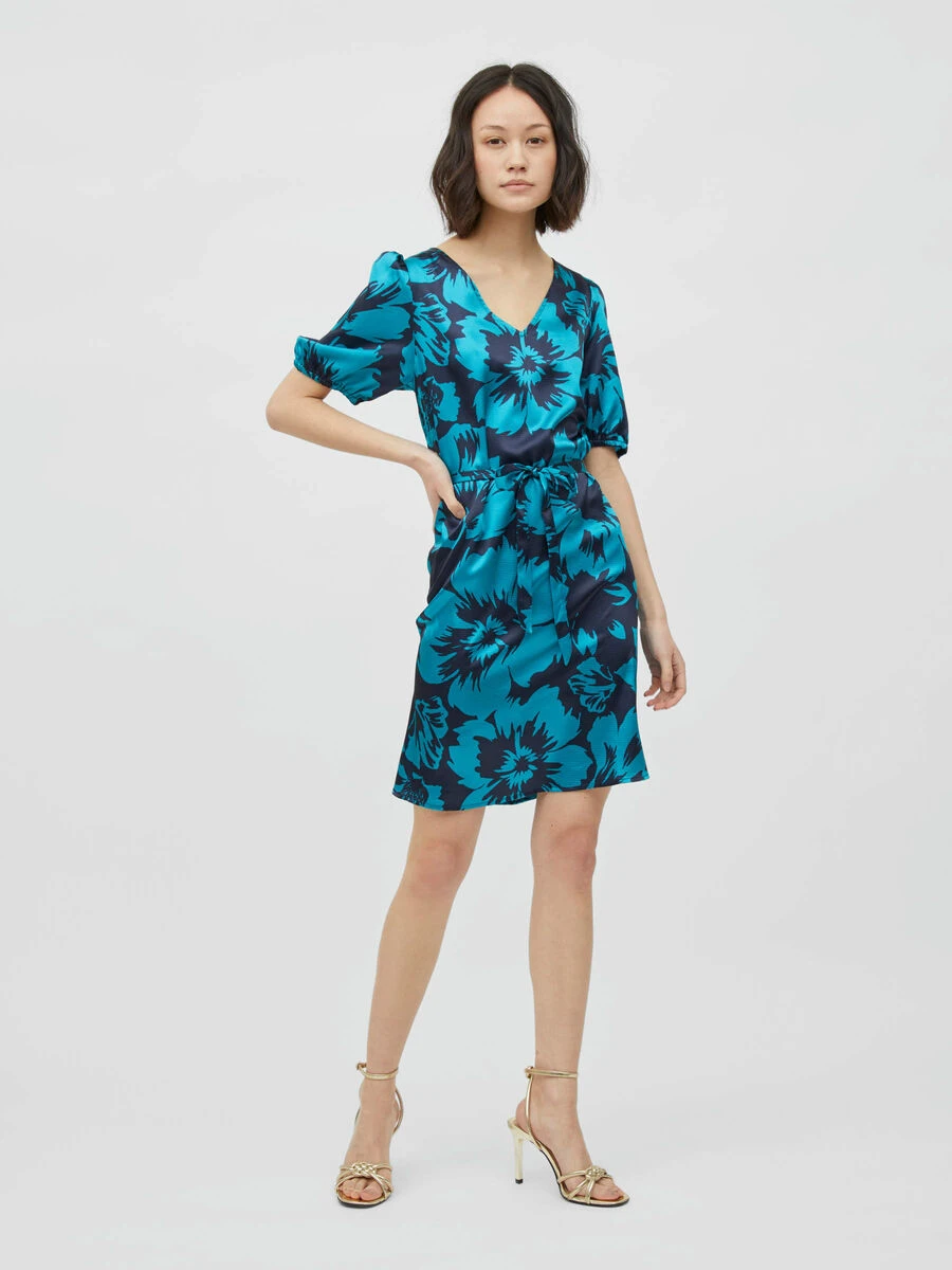 Vila GEBLOEMDE JURK MET KORTE MOUWEN 1 Vila GEBLOEMDE JURK MET KORTE MOUWEN