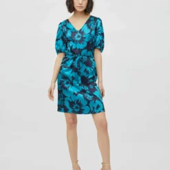 Vila GEBLOEMDE JURK MET KORTE MOUWEN 9 Vila GEBLOEMDE JURK MET KORTE MOUWEN -Goedkope Fraaie Mod Winkel 14082078 NavyBlazer 994756 005