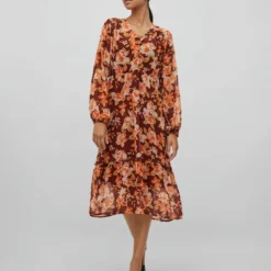 Vila TALL - MIDI JURK 9 Vila TALL - MIDI JURK -Goedkope Fraaie Mod Winkel 14082385 FiredBrick 997723 005