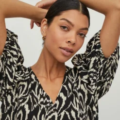 Vila BALLONMOUWEN KORTE JURK 8 Vila BALLONMOUWEN KORTE JURK -Goedkope Fraaie Mod Winkel 14082795 Black 1000125 006