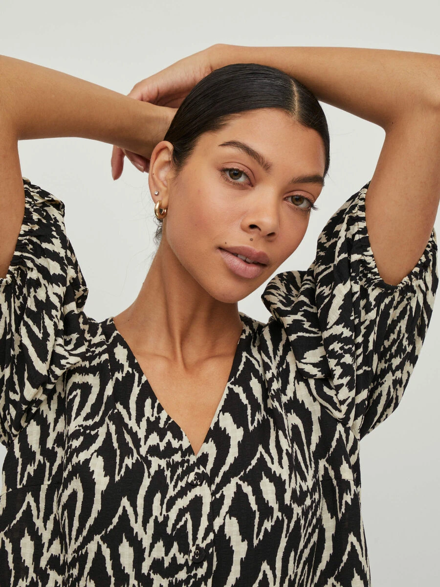 Vila BALLONMOUWEN KORTE JURK 3 Vila BALLONMOUWEN KORTE JURK - Afbeelding 3