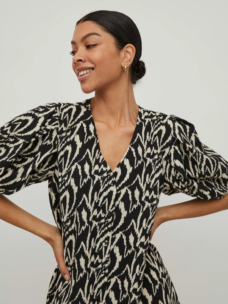 Vila BALLONMOUWEN KORTE JURK 4 Vila BALLONMOUWEN KORTE JURK - Afbeelding 4