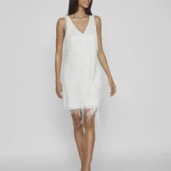 Vila GEDETAILLEERDE KORTE JURK 9 Vila GEDETAILLEERDE KORTE JURK -Goedkope Fraaie Mod Winkel 14083004 CloudDancer 005