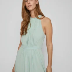 Vila HALTERNEK MIDI JURK 8 Vila HALTERNEK MIDI JURK -Goedkope Fraaie Mod Winkel 14083108 CameoGreen 006