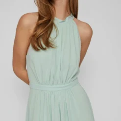 Vila HALTERNEK MIDI JURK 10 Vila HALTERNEK MIDI JURK -Goedkope Fraaie Mod Winkel 14083108 CameoGreen 007