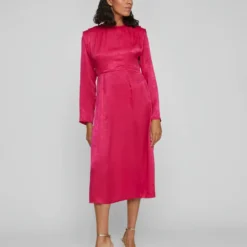 Vila OPEN RUG MIDI JURK