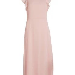 Vila RUCHES MAXI JURK -Goedkope Fraaie Mod Winkel 14083213 SilverPink 001