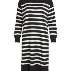 Vila MIDI GEBREIDE JURK -Goedkope Fraaie Mod Winkel 14083214 Black 1003664 001