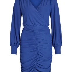 Vila V-HALS JURK -Goedkope Fraaie Mod Winkel 14083280 MazarineBlue 001
