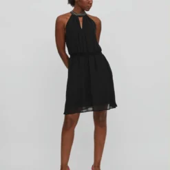 Vila HALTERNEK MINI JURK -Goedkope Fraaie Mod Winkel 14083303 Black 005