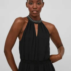 Vila HALTERNEK MINI JURK -Goedkope Fraaie Mod Winkel 14083303 Black 007