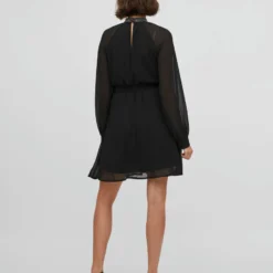 Vila HOGE KRAAG JURK -Goedkope Fraaie Mod Winkel 14083305 Black 004