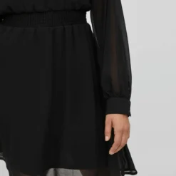 Vila HOGE KRAAG JURK -Goedkope Fraaie Mod Winkel 14083305 Black 007