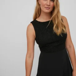Vila MOUWLOZE KORTE JURK 8 Vila MOUWLOZE KORTE JURK -Goedkope Fraaie Mod Winkel 14083313 Black 006
