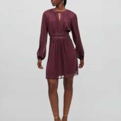 Vila RONDE HALS KORTE JURK