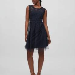 Vila KORTE JURK -Goedkope Fraaie Mod Winkel 14083326 NavyBlazer 005