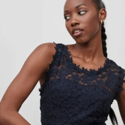 Vila KORTE JURK -Goedkope Fraaie Mod Winkel 14083326 NavyBlazer 006