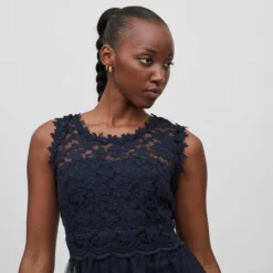 Vila KORTE JURK -Goedkope Fraaie Mod Winkel 14083326 NavyBlazer 007