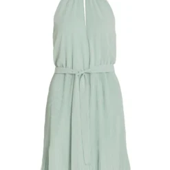 Vila GEPLOOID MOUWLOZE JURK -Goedkope Fraaie Mod Winkel 14083808 CameoGreen 001