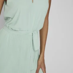 Vila GEPLOOID MOUWLOZE JURK -Goedkope Fraaie Mod Winkel 14083808 CameoGreen 007