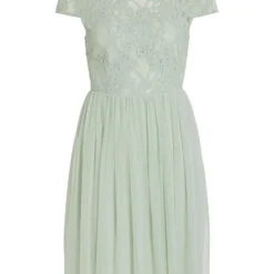 Vila KANTEN KORTE JURK 11 Vila KANTEN KORTE JURK -Goedkope Fraaie Mod Winkel 14083836 CameoGreen 001