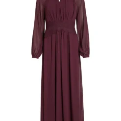 Vila PETITE - RONDE HALS MAXI JURK -Goedkope Fraaie Mod Winkel 14084006 Winetasting 001