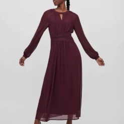 Vila PETITE - RONDE HALS MAXI JURK