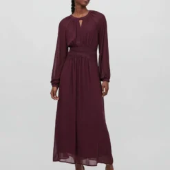 Vila PETITE - RONDE HALS MAXI JURK -Goedkope Fraaie Mod Winkel 14084006 Winetasting 005