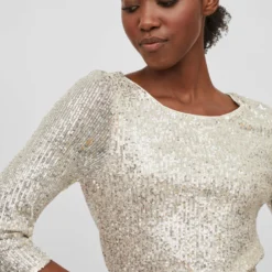 Vila PETITE - KORTE JURK -Goedkope Fraaie Mod Winkel 14084009 FrostedAlmond 007