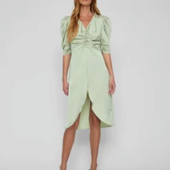 Vila SPLITTEN VOOR MIDI JURK