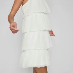 Vila - KORT LAGEN BANDJES JURK -Goedkope Fraaie Mod Winkel 14084386 CloudDancer 007