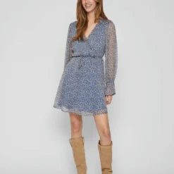 Vila KORTE JURK MET LANGE MOUWEN