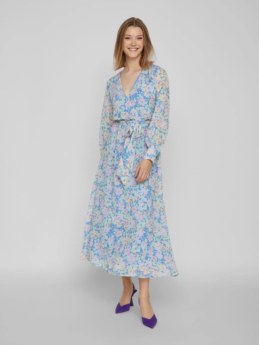 Vila LANGE MOUWEN MAXI JURK