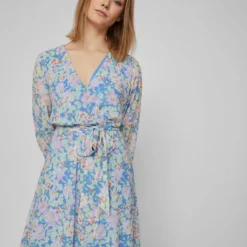 Vila LANGE MOUWEN MAXI JURK 8 Vila LANGE MOUWEN MAXI JURK -Goedkope Fraaie Mod Winkel 14084463 AzureBlue 1016960 006