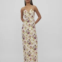Vila STRAP MAXI JURK -Goedkope Fraaie Mod Winkel 14084469 Birch 1017102 005