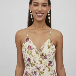 Vila STRAP MAXI JURK -Goedkope Fraaie Mod Winkel 14084469 Birch 1017102 006