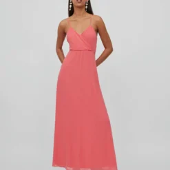 Vila STRAP MAXI JURK -Goedkope Fraaie Mod Winkel 14084469 SunKissedCoral 005