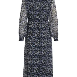 Vila GEDESSINEERD JURK MET LANGE MOUWEN -Goedkope Fraaie Mod Winkel 14084624 Black 1017977 002