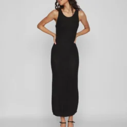 Vila MOUWLOOS GEBREIDE JURK -Goedkope Fraaie Mod Winkel 14084676 Black 005