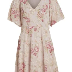 Vila GEBORDUURD KORTE JURK -Goedkope Fraaie Mod Winkel 14084707 MistyRose 1018474 001